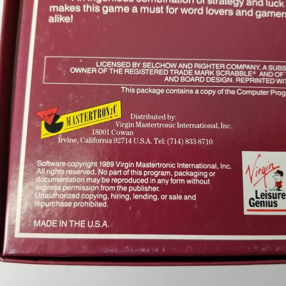 Scrabble PC Computer Game 5 1/4